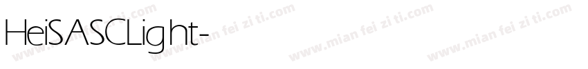 HeiS ASC Light字体转换
